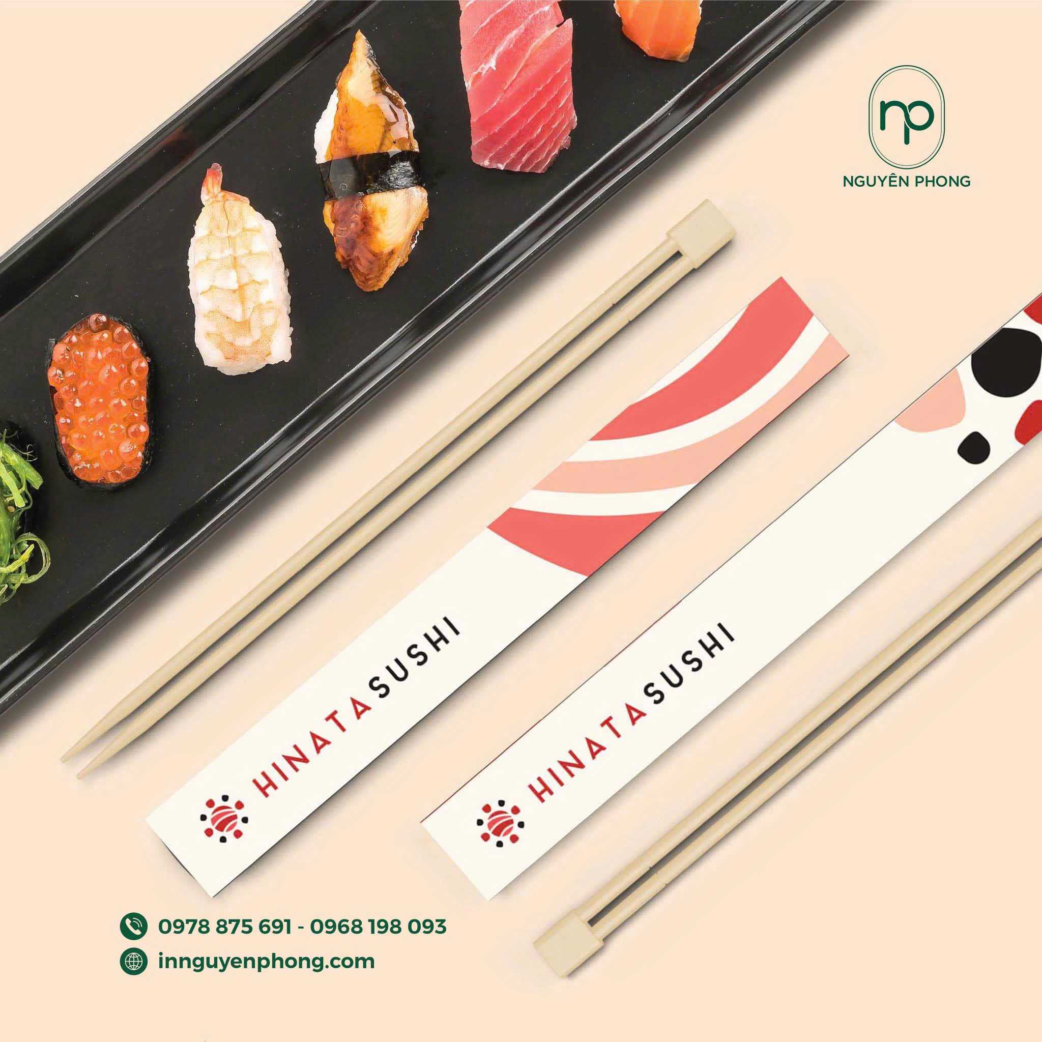 Thiết kế bao đũa tại một nhà hàng Nhật Bản